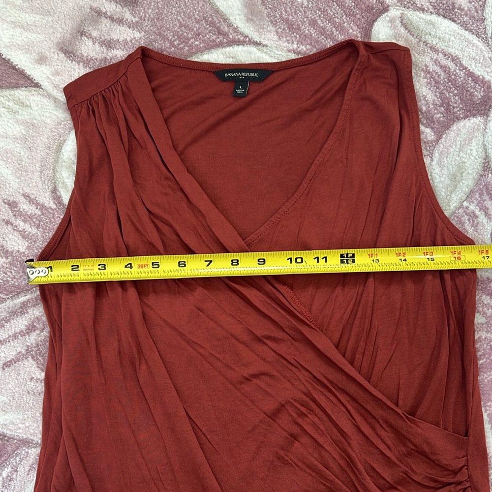 Banana Republic Asymmetrical Rayon Top in Dark Spiced Rum - Picture 8 of 11